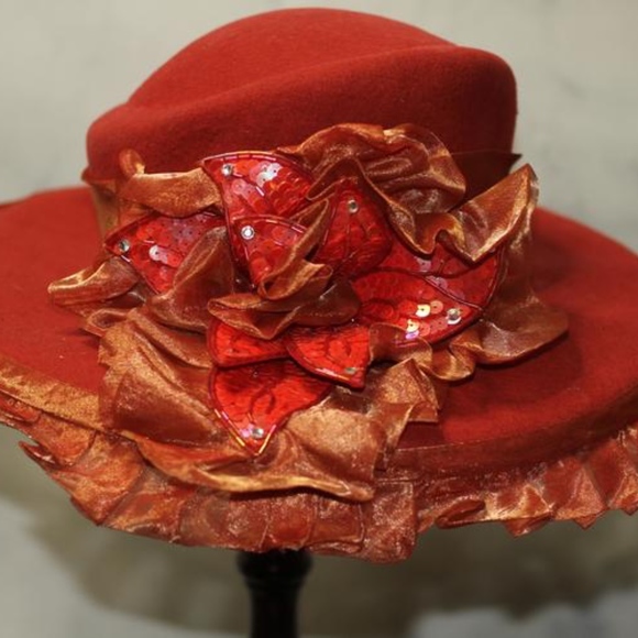 Mr. Hi Classic Burnt Orange Wide Brim Ha
